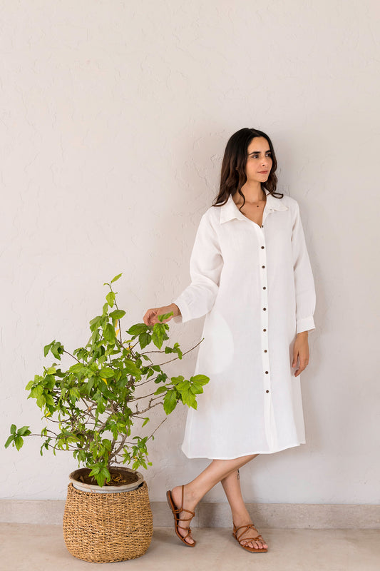 Linen Bray Shirt Dress