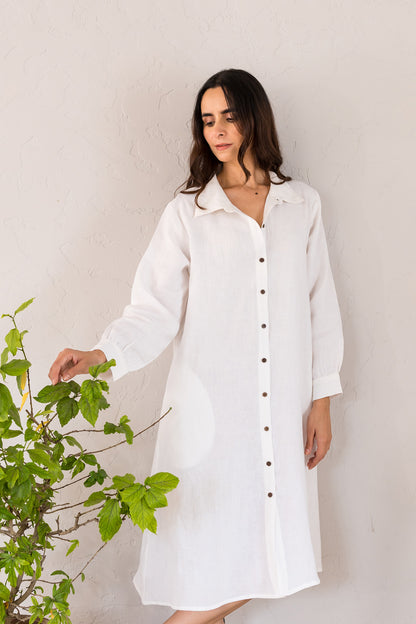 Linen Bray Shirt Dress