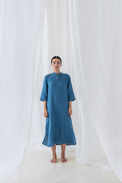 Linen Drizzle Shirt Dress