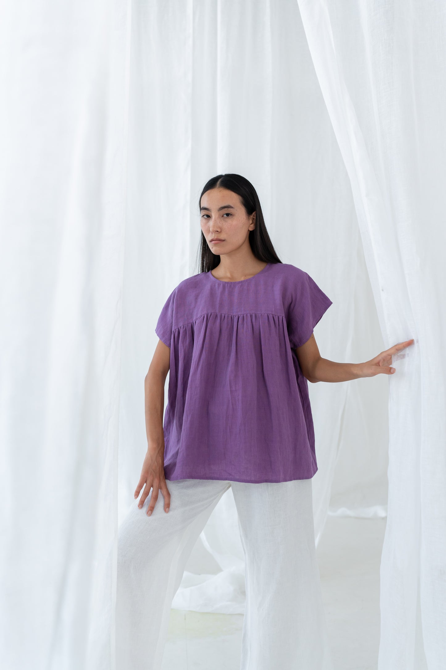 Linen Pearl Top