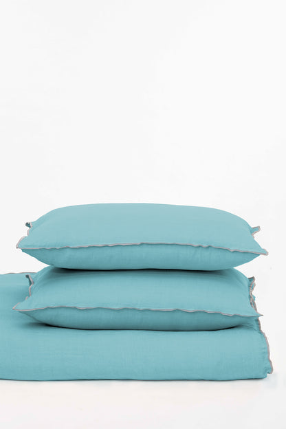 Linen Grey Needled Duvet Cover Set