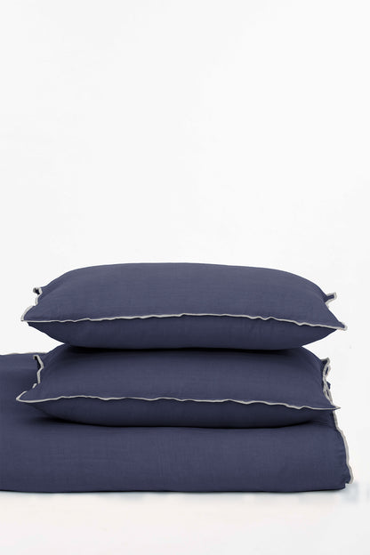 Linen Grey Needled Duvet Cover Set