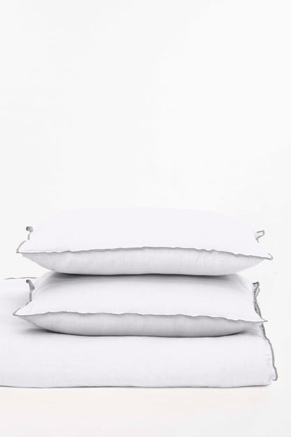 Linen Grey Needled Duvet Cover Set