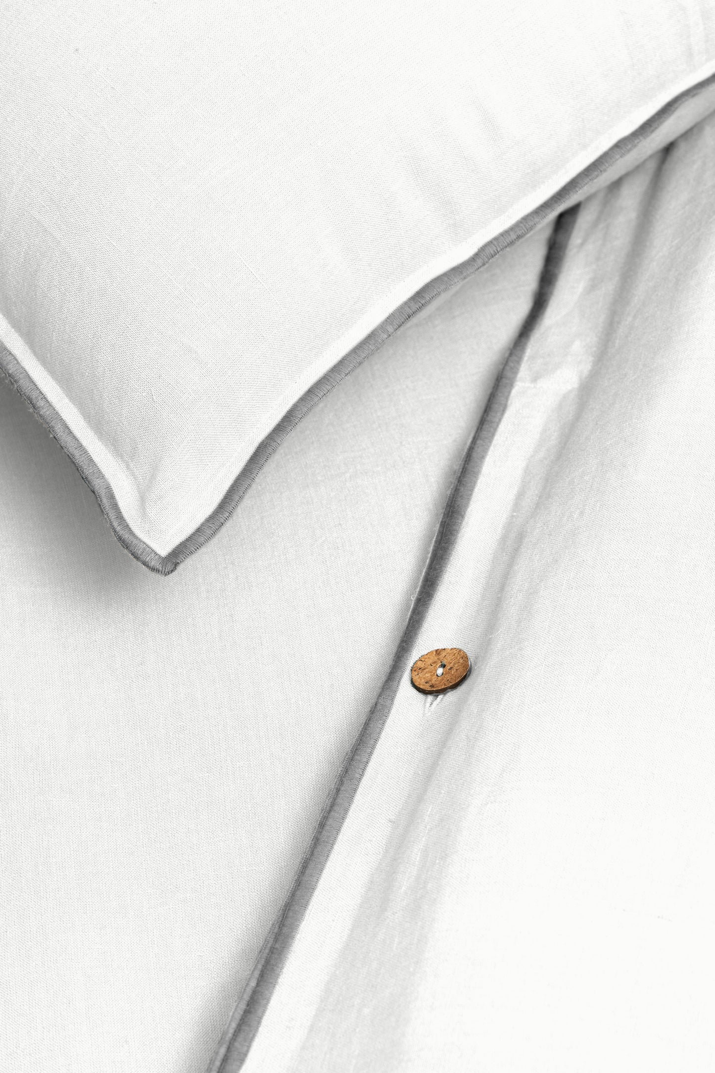 Linen Grey Needled Duvet Cover Set