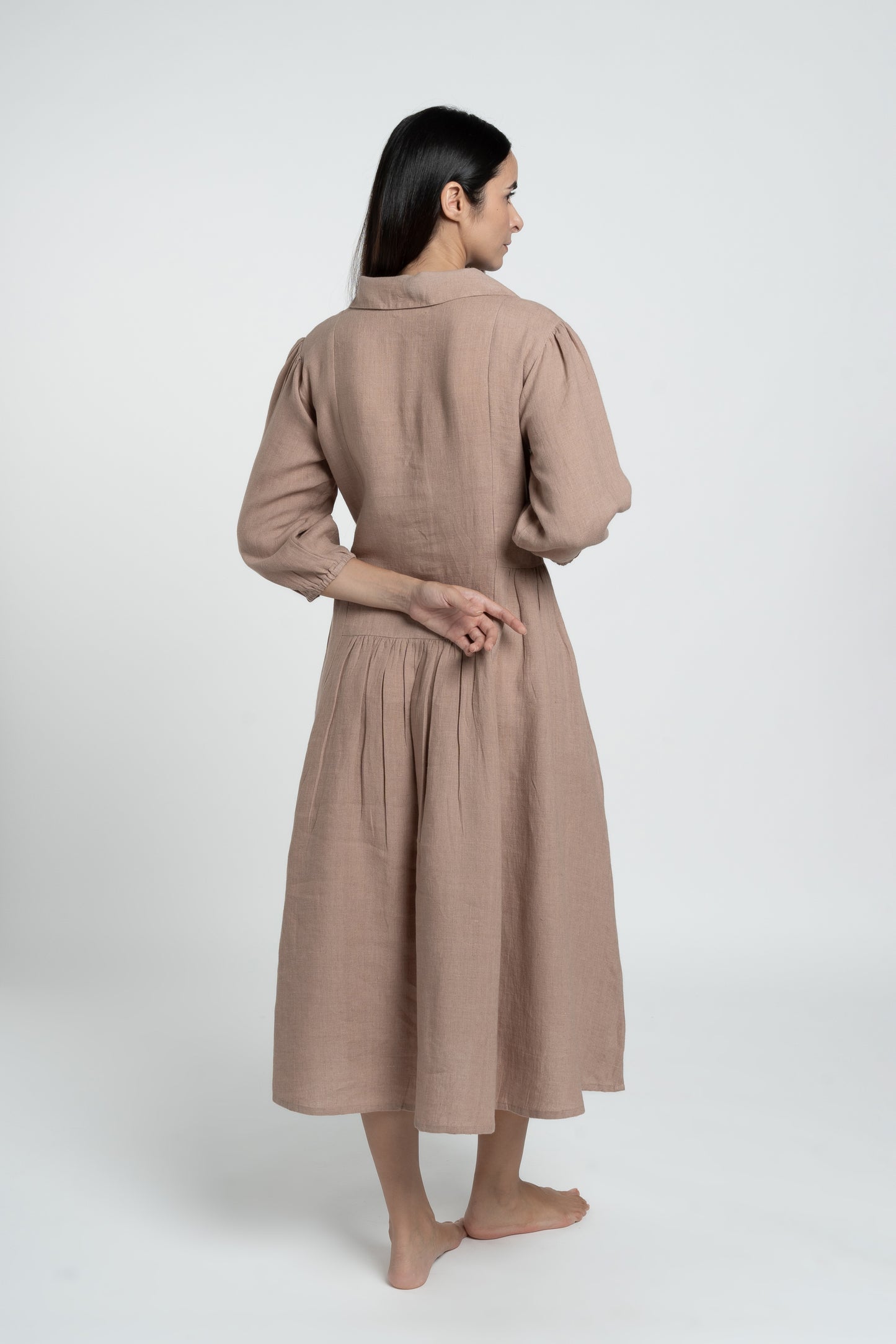 Linen Magnolia Dress