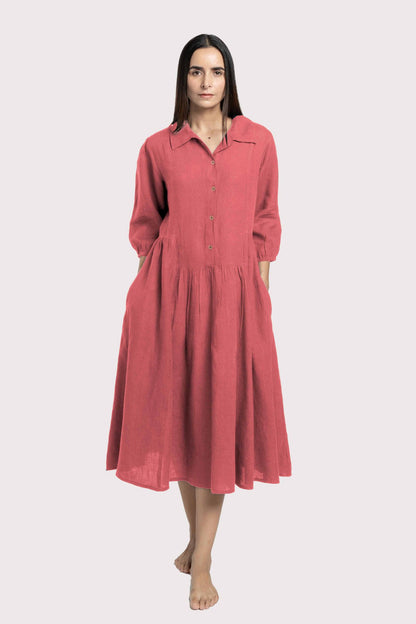 Linen Magnolia Dress