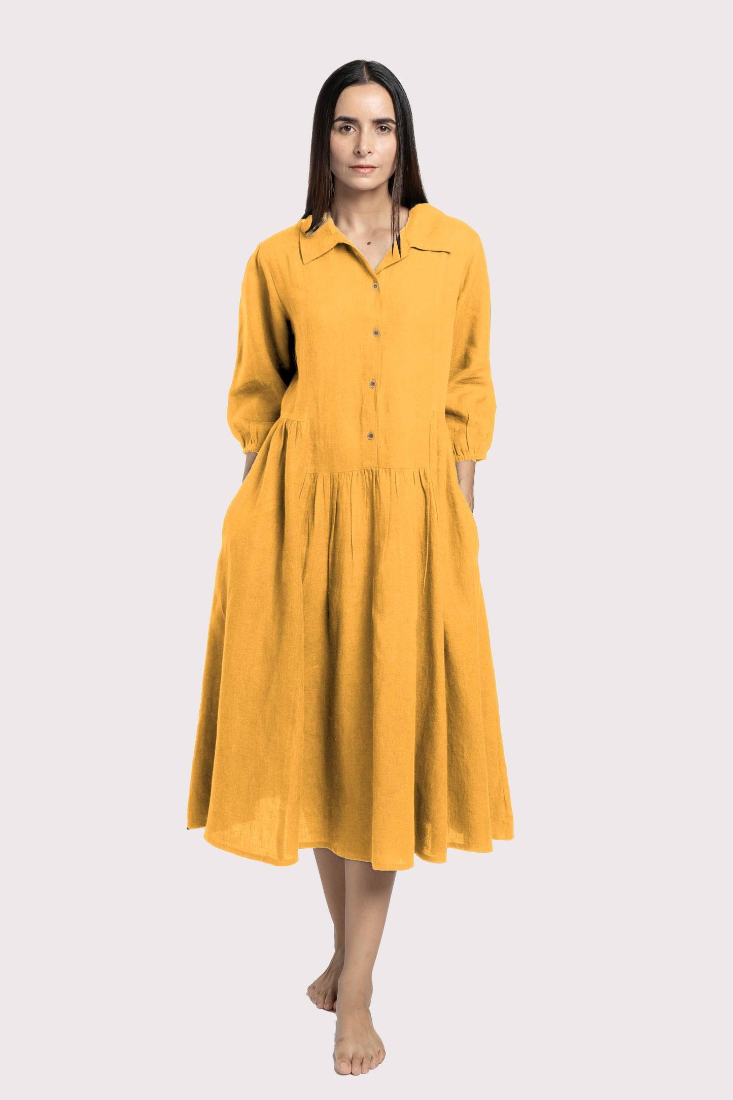 Linen Magnolia Dress