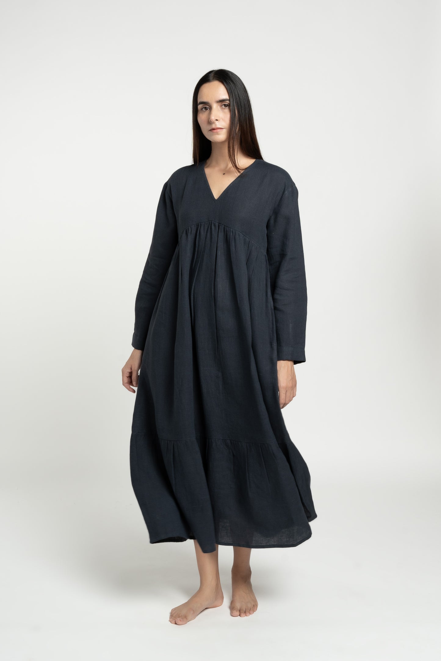 Linen Harbor Maxi Dress