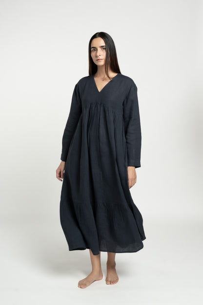 Linen Harbor Maxi Dress