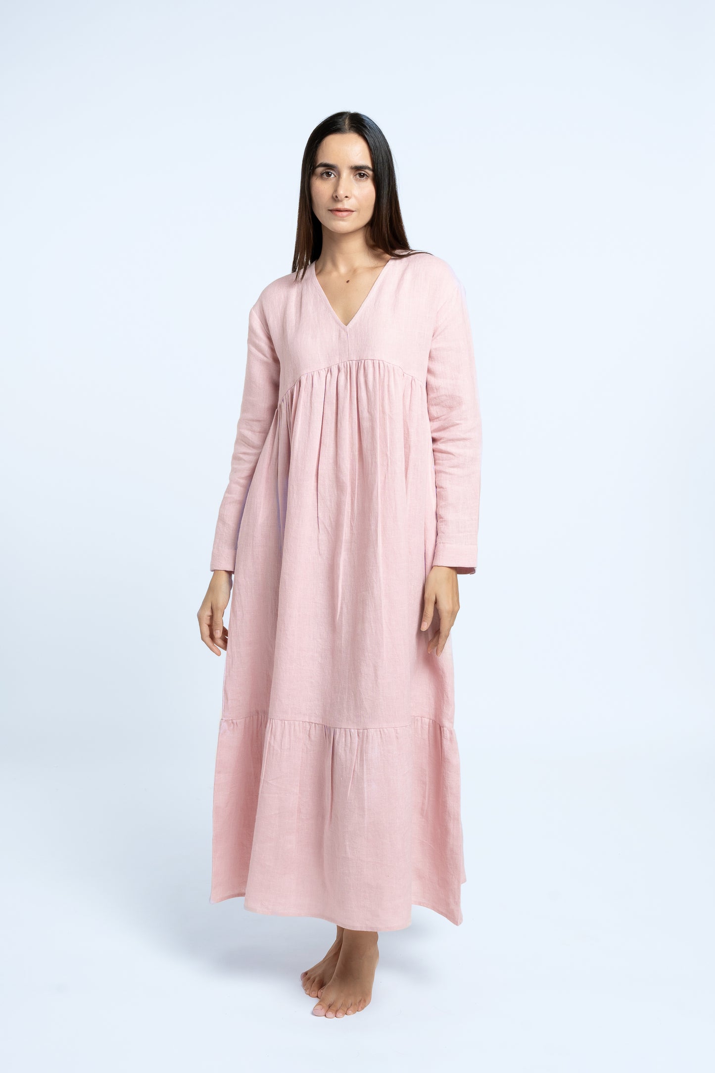 Linen Harbor Maxi Dress