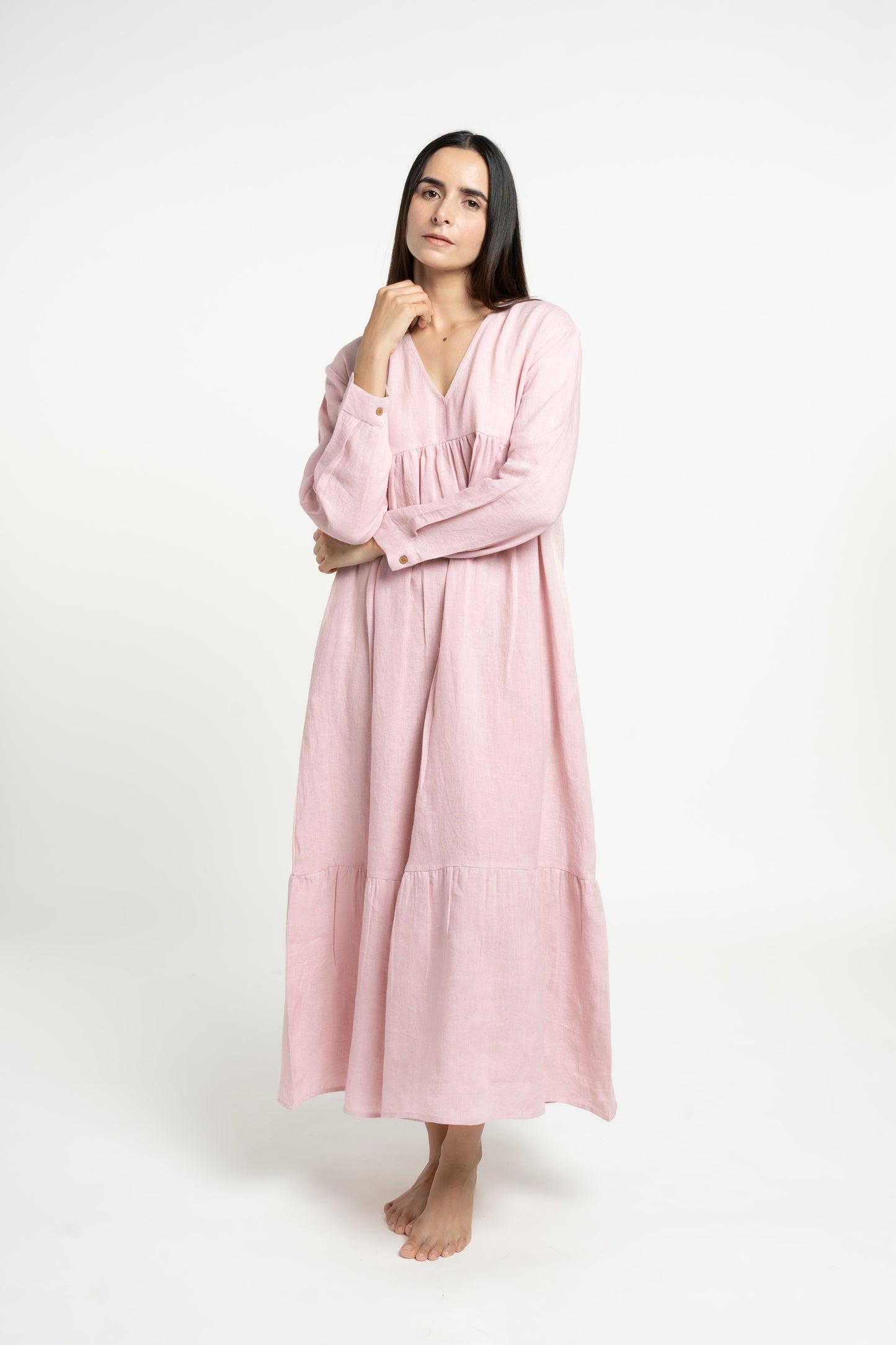 Linen Harbor Maxi Dress