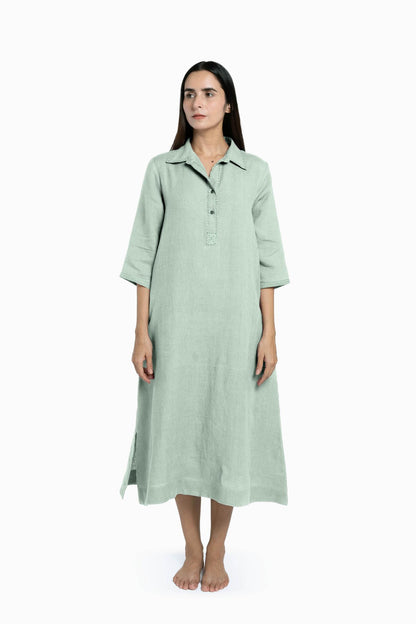 Linen Petunia Shirt Dress