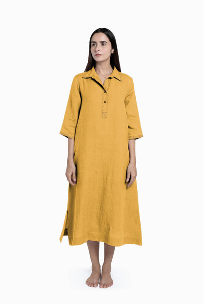 Linen Petunia Shirt Dress