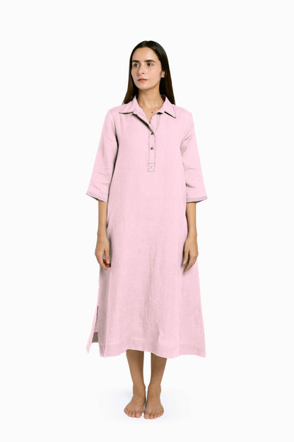 Linen Petunia Shirt Dress