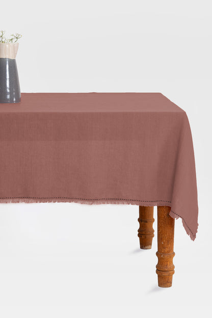 Linen Fringe Me Kantha Tablecloth