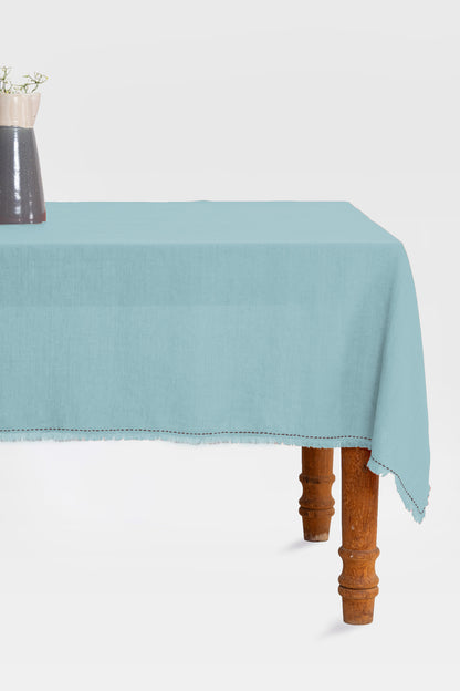 Linen Fringe Me Kantha Tablecloth