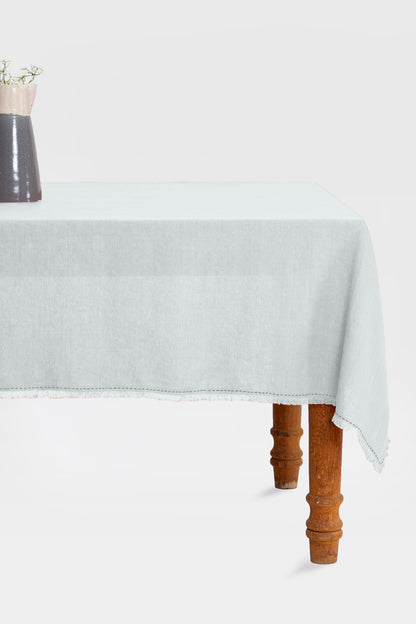 Linen Fringe Me Kantha Tablecloth