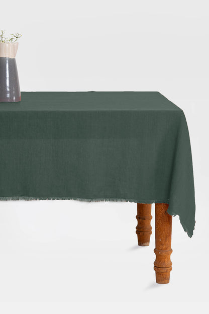 Linen Fringe Me Good Tablecloth