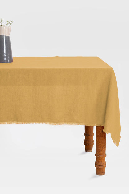 Linen Fringe Me Good Tablecloth