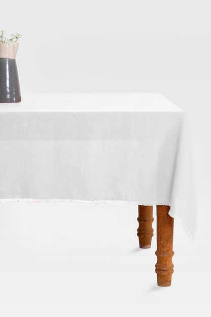 Linen Fringe Me Good Tablecloth