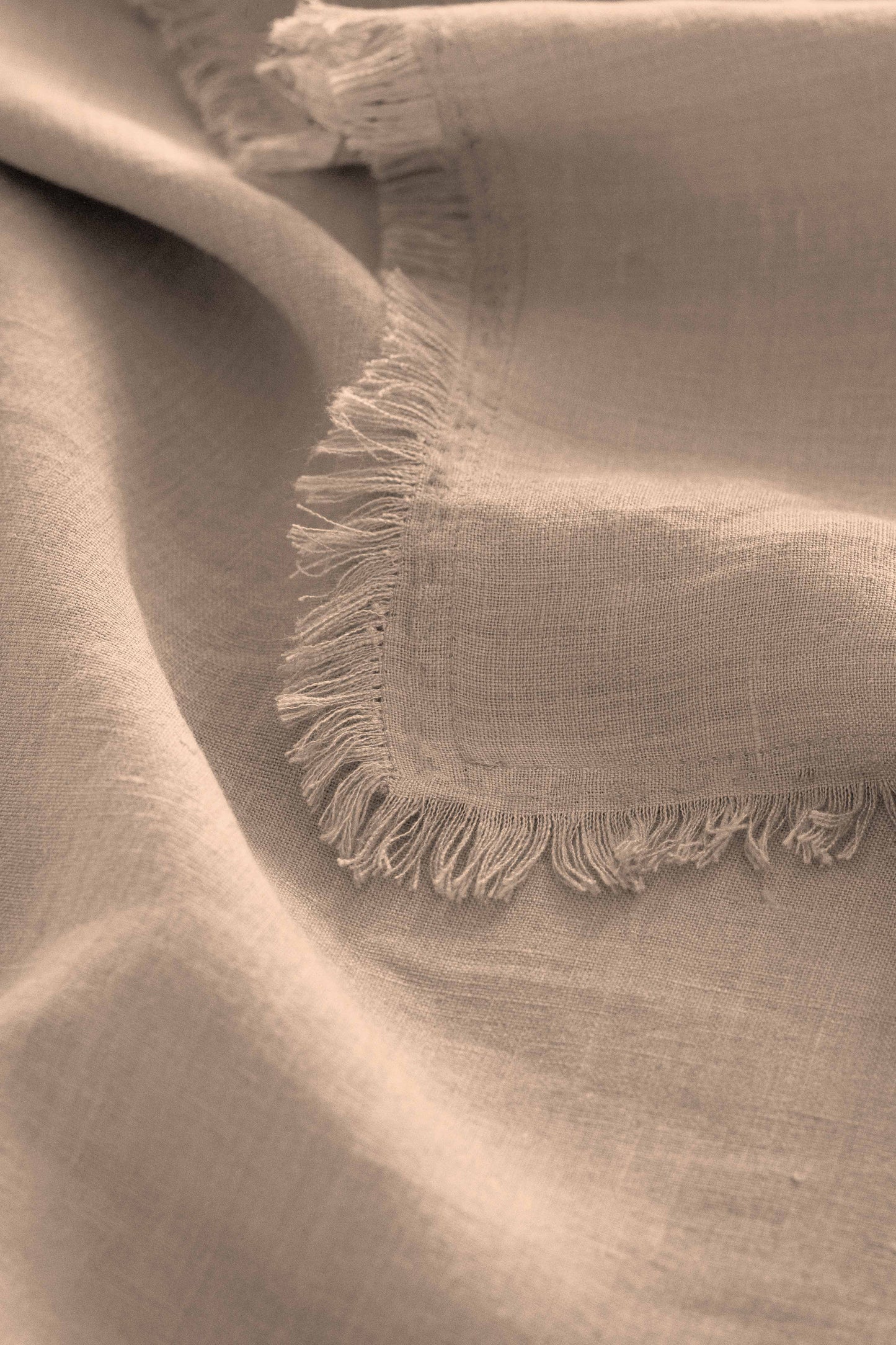 Linen Fringe Me Good Tablecloth