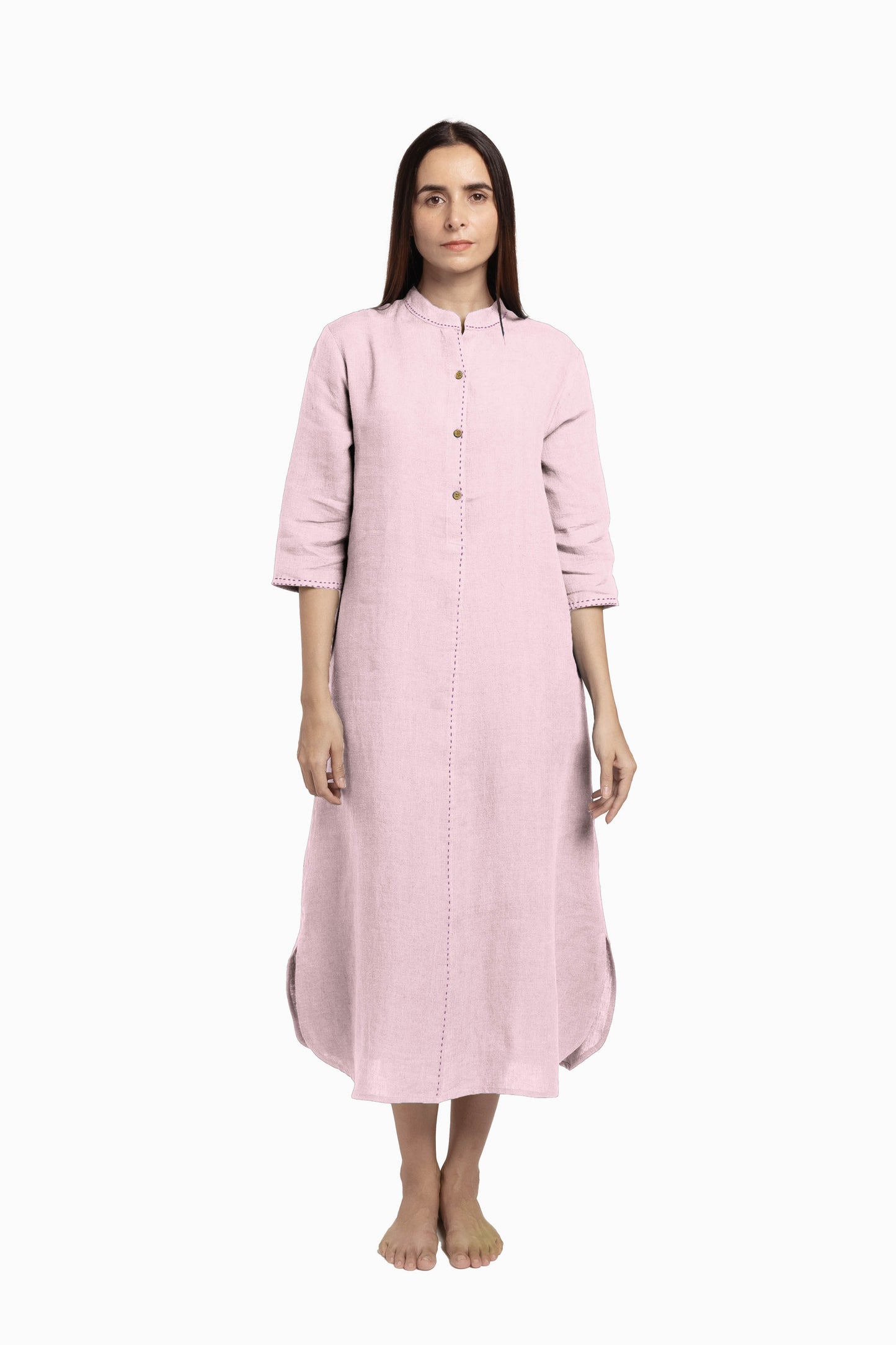 Linen Drizzle Shirt Dress