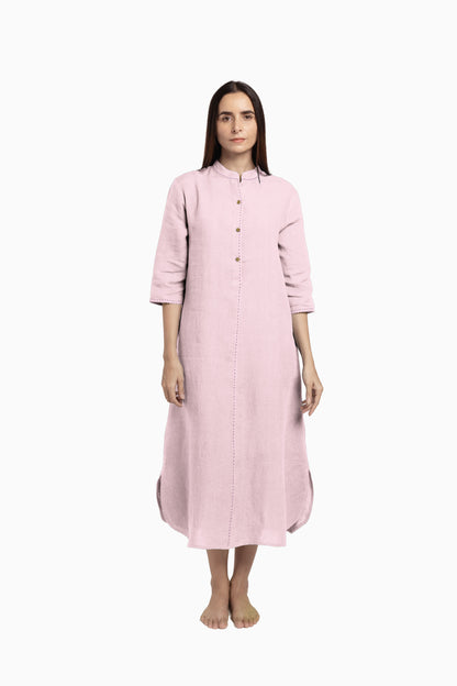 Linen Drizzle Shirt Dress