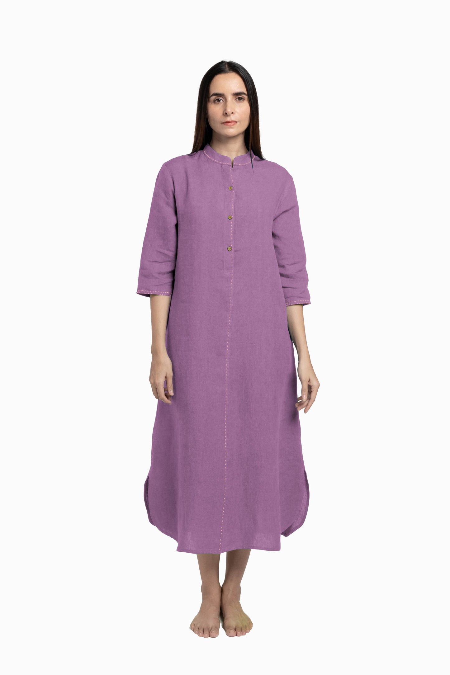 Linen Drizzle Shirt Dress