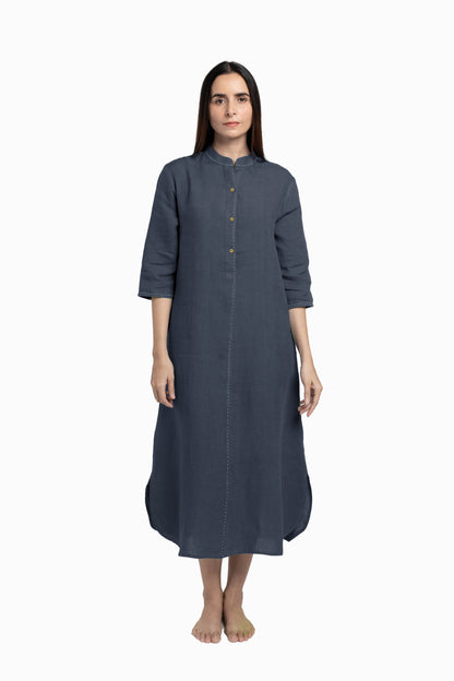 Linen Drizzle Shirt Dress