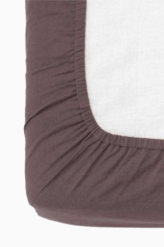 Linen Slumber Solid Fitted Sheet-Caramel Brown