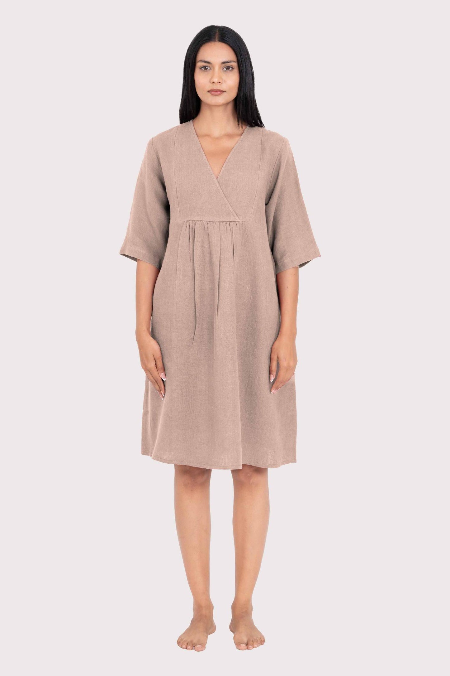 Linen Citrus Midi Dress