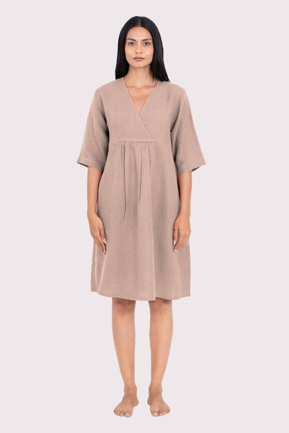 Linen Citrus Midi Dress