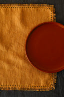 Linen Fringe Me Kantha Placemat Set