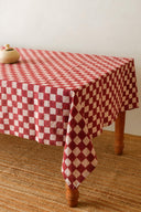 Linen Chequers Tablecloth