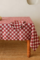 Linen Chequers Tablecloth