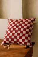 Linen Chequers Cushion Cover