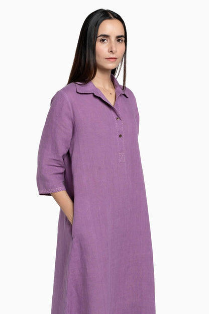 Linen Petunia Shirt Dress