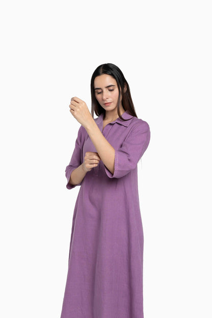 Linen Petunia Shirt Dress