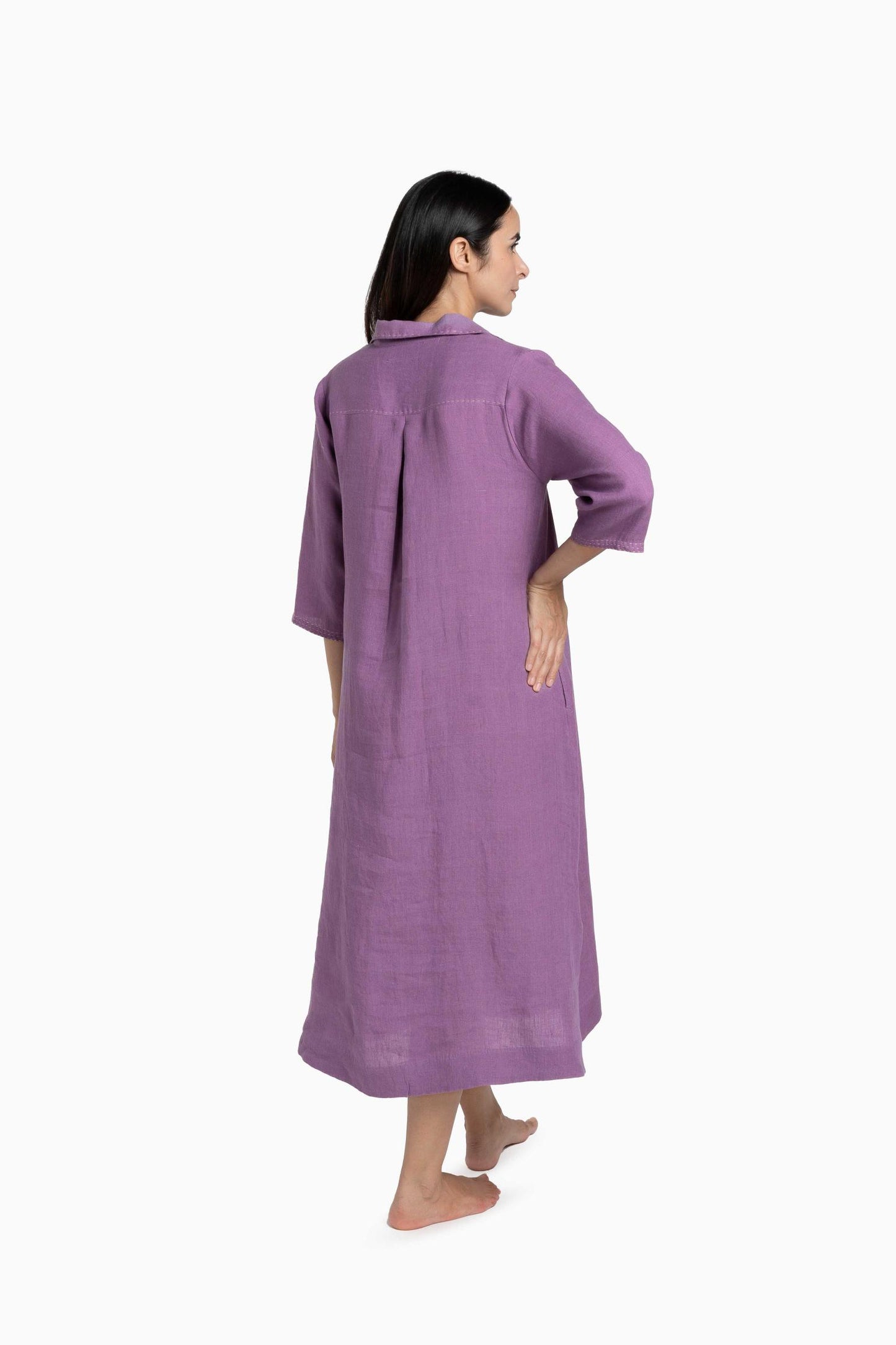 Linen Petunia Shirt Dress