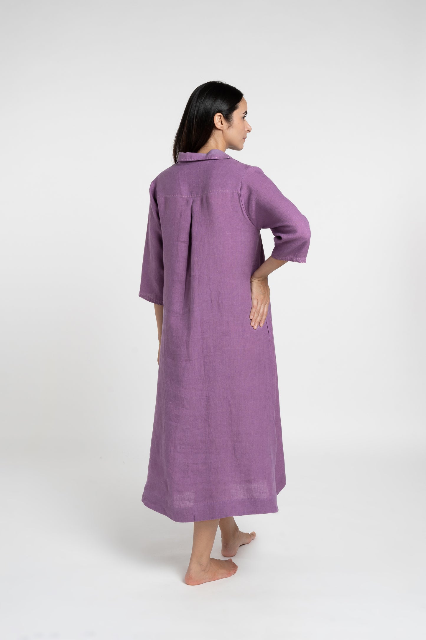 Linen Petunia Shirt Dress