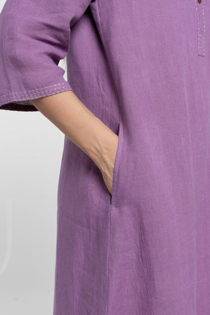 Linen Petunia Shirt Dress