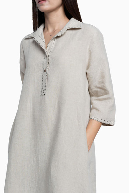 Linen Petunia Shirt Dress