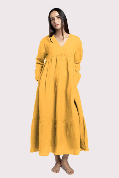 Linen Harbor Maxi Dress