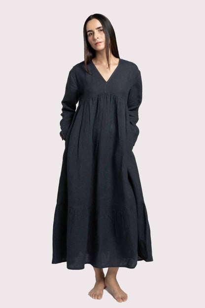 Linen Harbor Maxi Dress