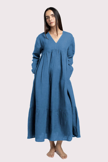 Linen Harbor Maxi Dress