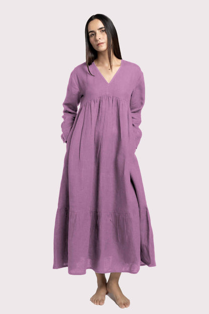 Linen Harbor Maxi Dress