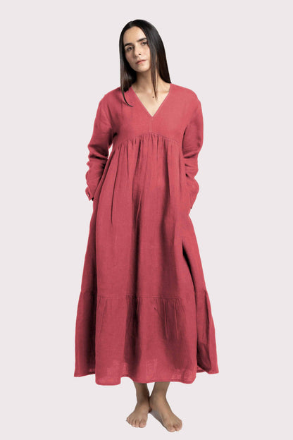 Linen Harbor Maxi Dress