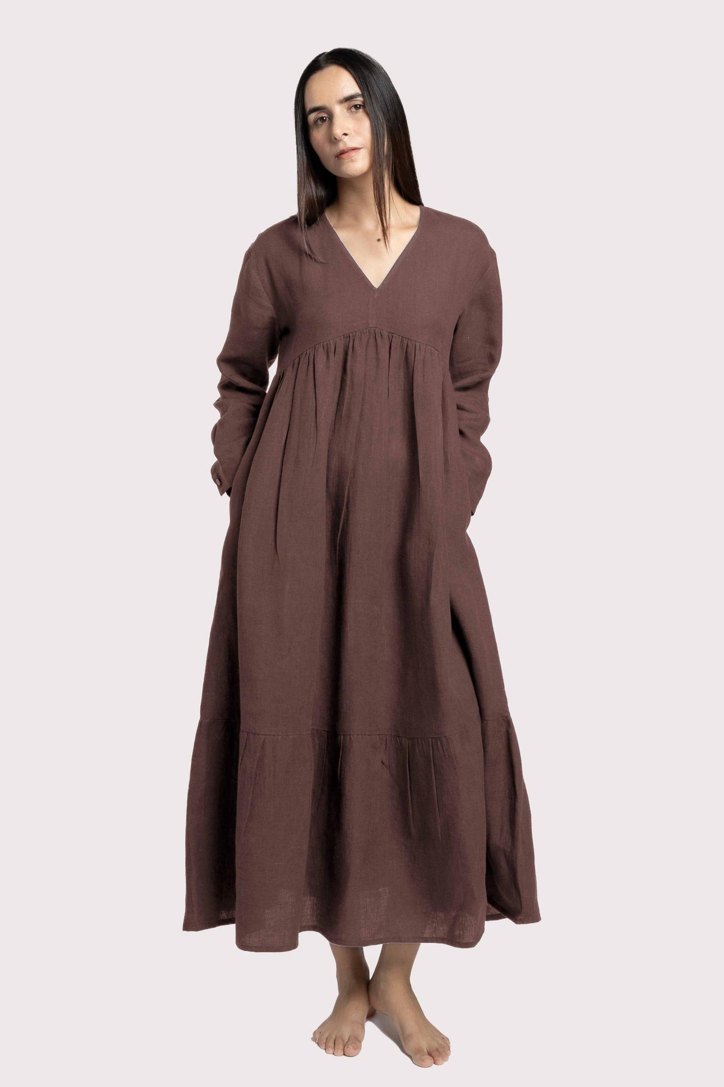 Linen Harbor Maxi Dress