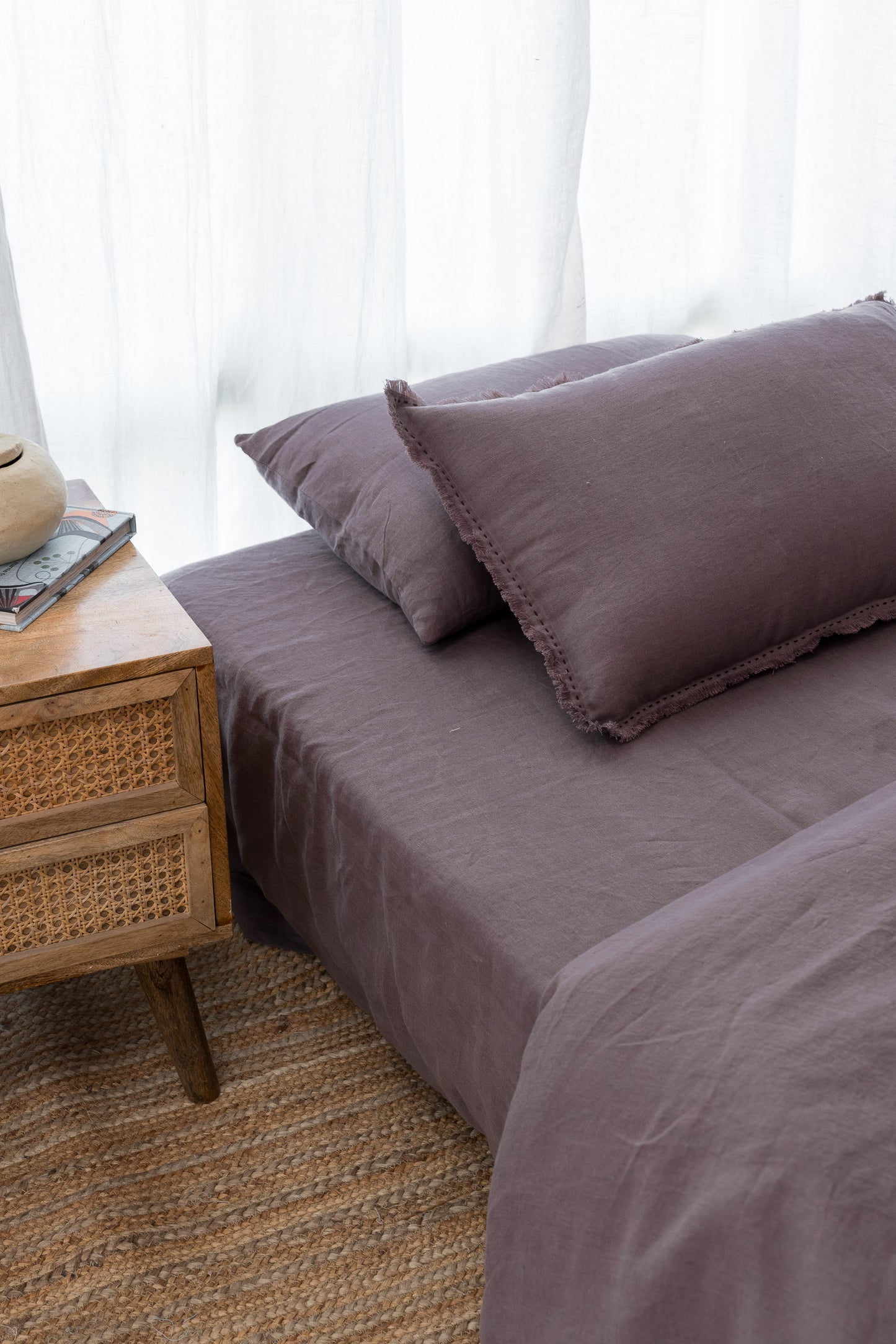 Linen Slumber Solid Bedsheet Set