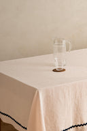 Linen Blue Lace Tablecloth